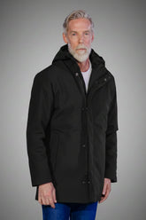 Midnight Shield™ Black Waterproof Long Jacket – Windbreaker for Men & Women