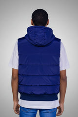 Navy Trailblazer™ Hooded Gilet – Sleeveless Zip-Up Jacket for Layering - Blue