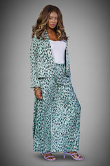 Verdant Edge Printed Blazer – Liquorish