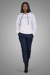 Arctic Edge White Hoodie – Signature Blacmoose