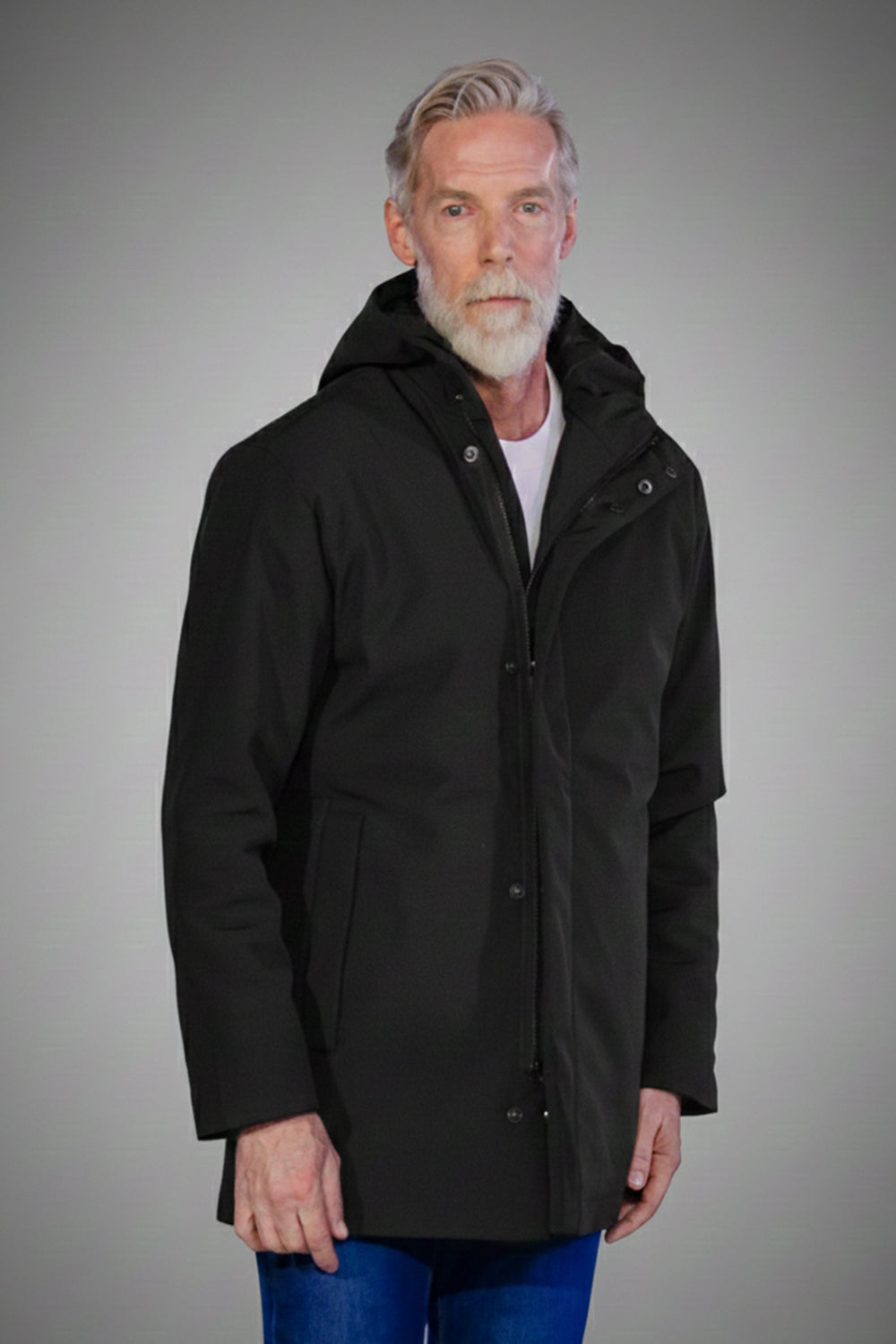 Midnight Shield™ Black Waterproof Long Jacket – Windbreaker for Men & Women