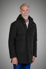 Midnight Shield™ Black Waterproof Long Jacket – Windbreaker for Men & Women