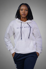Arctic Edge White Hoodie – Signature Blacmoose