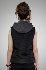 Navy Trailblazer™ Hooded Gilet – Sleeveless Zip-Up Jacket for Layering - Black