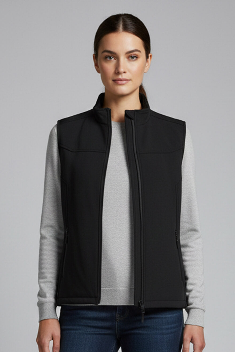 BreezeGuard Women’s Softshell Active Vest – Lightweight & Windproof